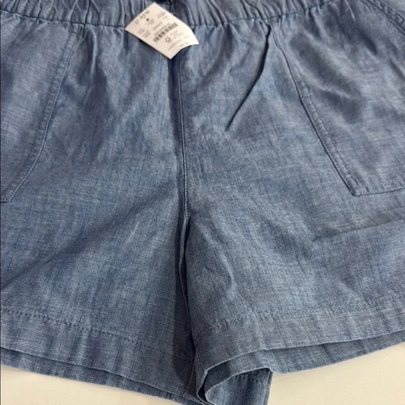 J. Crew High Waist Blue Shorts with Elastic Waistband - Picture 4 of 6